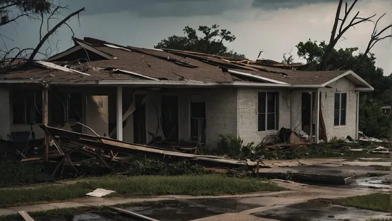 A home needing extensive storm repair and hurricane restoration from Beyond Builders in Tampa, FL
